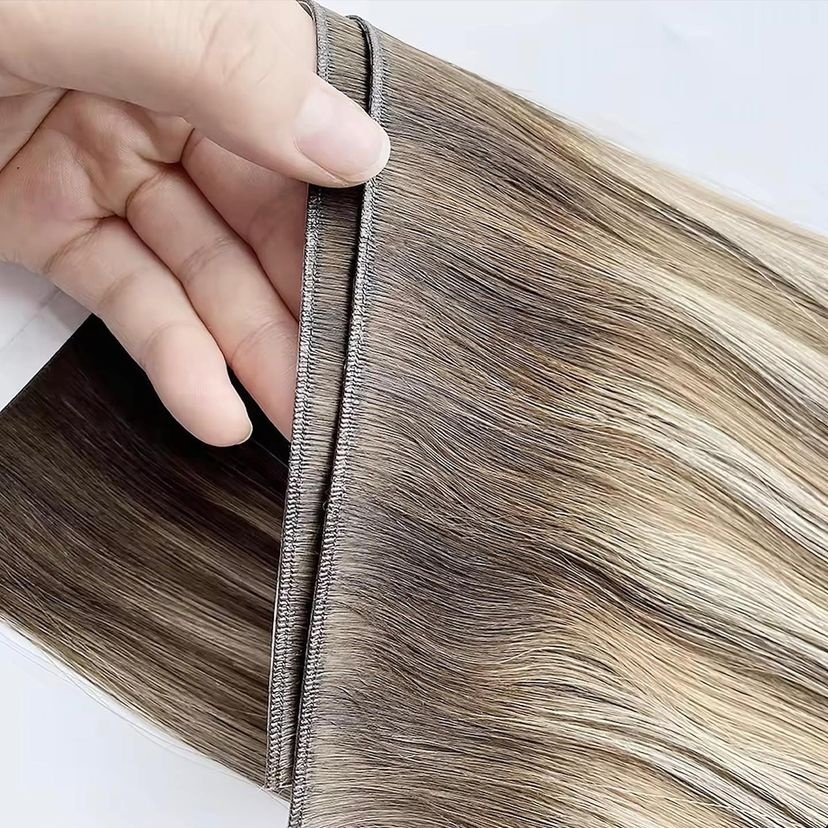 New Arrival Long Tape Weft Hair Extension Genius Human Hair Extensions Invisible Tape Weft Double Drawn Injected Tape Weft