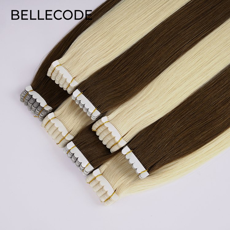 BELLECODE Wholesale Mini Tape Hair Extensions Mini Tape In Natural Shipping Packaging Tape