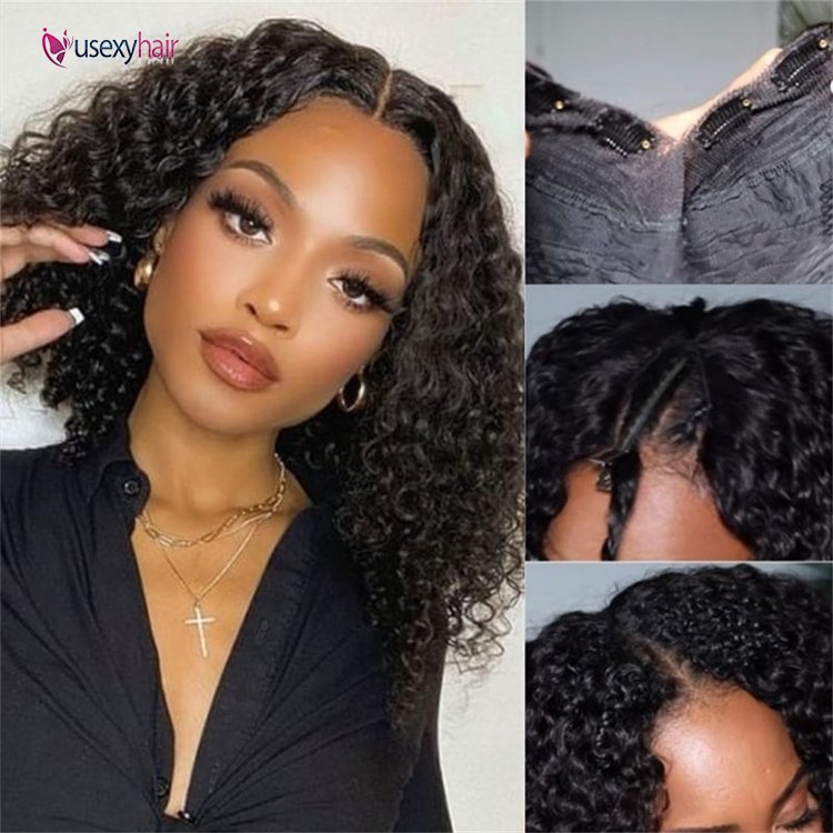Wholesale 12a Grade Raw Virgin Brazilian Human Hair Extension For Black Woman, Brazilian V Part Human Hair wig Curly Human Hair