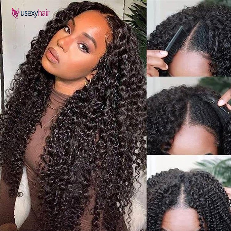Wholesale 12a Grade Raw Virgin Brazilian Human Hair Extension For Black Woman, Brazilian V Part Human Hair wig Curly Human Hair