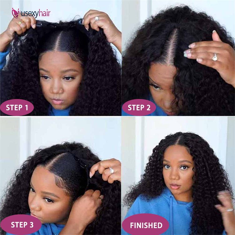 Wholesale 12a Grade Raw Virgin Brazilian Human Hair Extension For Black Woman, Brazilian V Part Human Hair wig Curly Human Hair