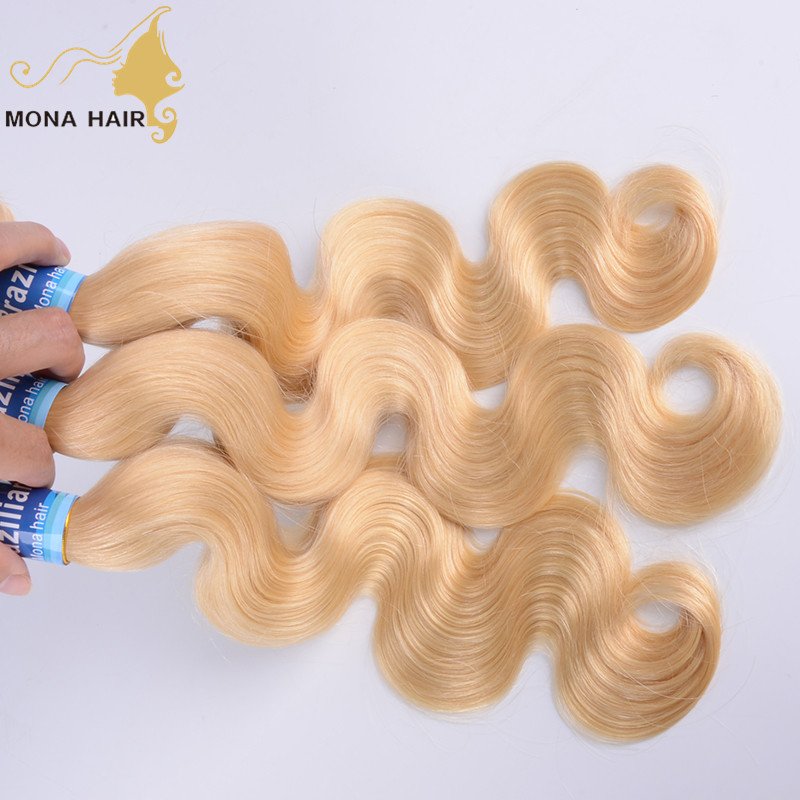 Wholesale price large stock 12-28inch virgin hair extensions 613 bodywave bundles 613 hair