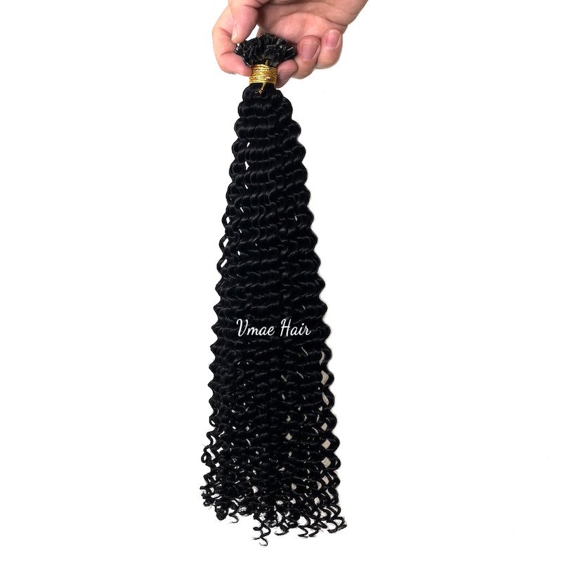 Vmae Indian Raw Factory Natural Black 3A 3B 3C Afro Kinky Deep Curly 100g K Flat I Stick U Nail Tip Remy Human Hair Extensions