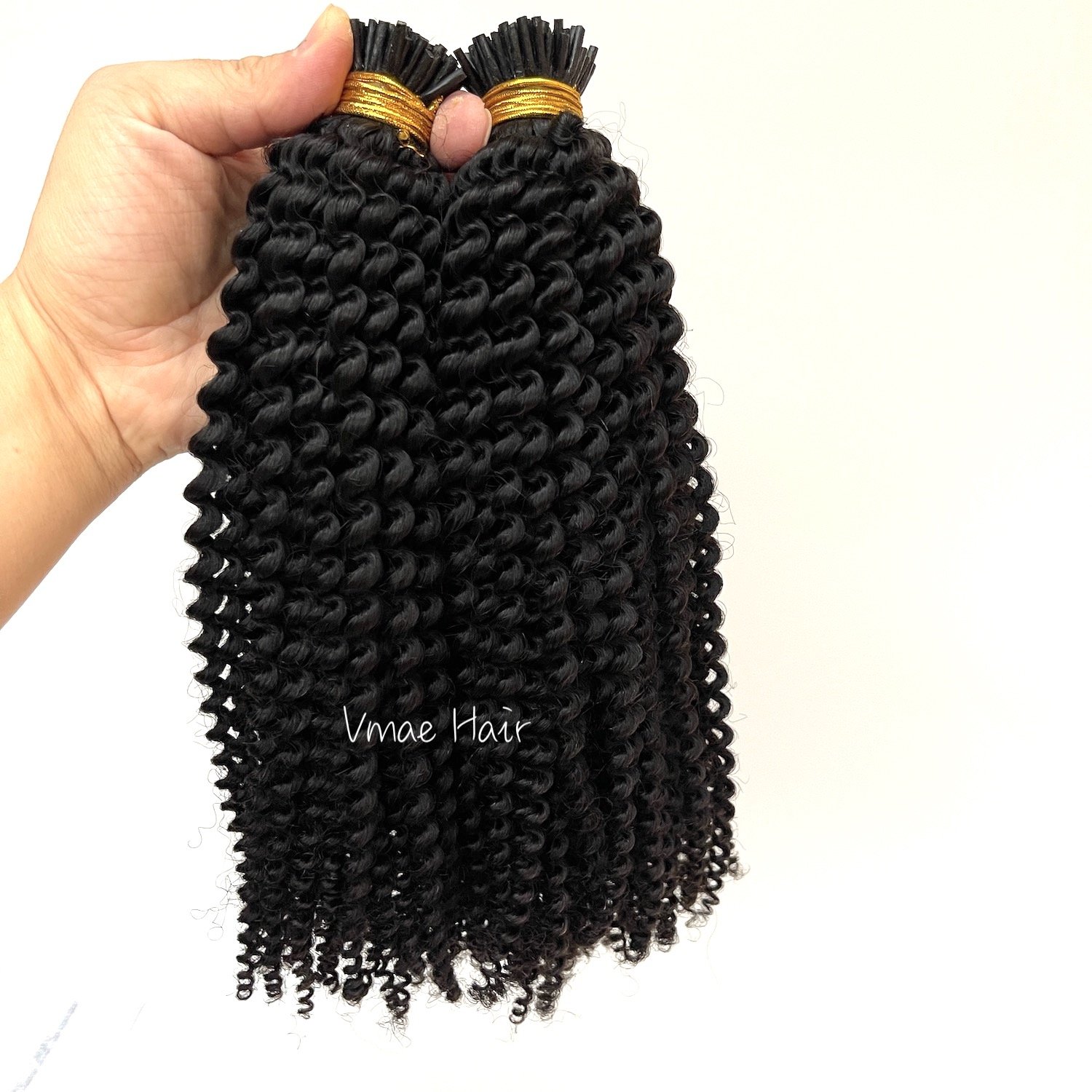 Vmae Indian Raw Factory Natural Black 3A 3B 3C Afro Kinky Deep Curly 100g K Flat I Stick U Nail Tip Remy Human Hair Extensions