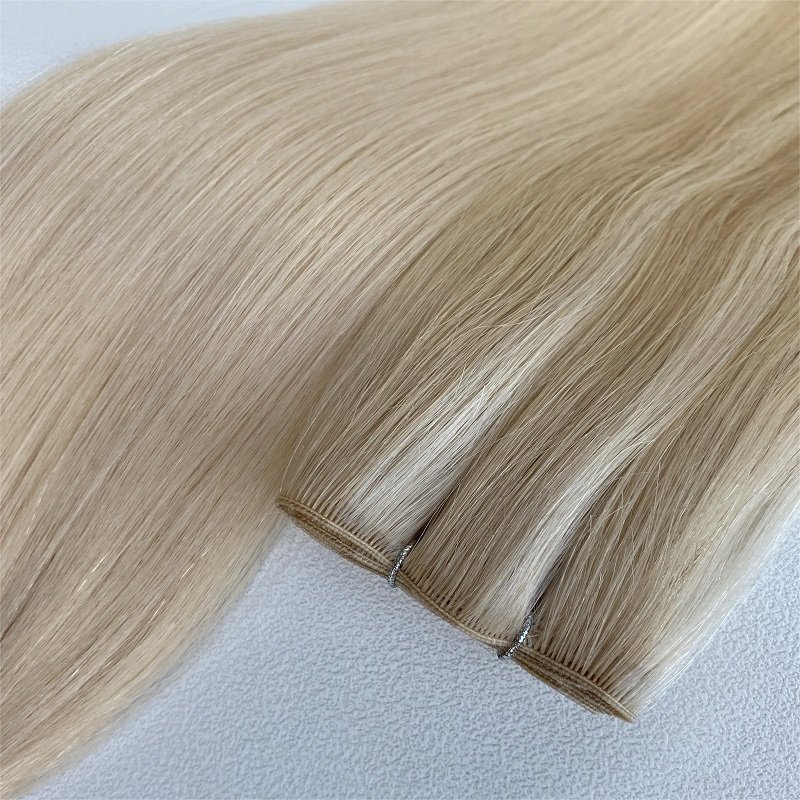 Top Quality Russian Genius Weft Human Hair Extensions Hand Tied Hair Extensions Hair Seamless Weft Invisible