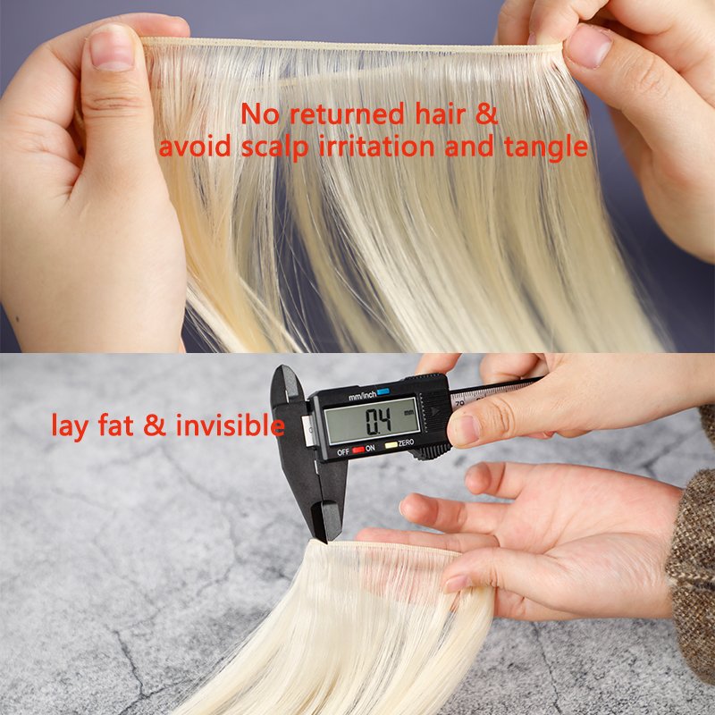 Leshine High Quality New Genius Weft Hair Blonde Weft human Hair Extensions Can Be Cut Flat Invisible Genius Weft light color