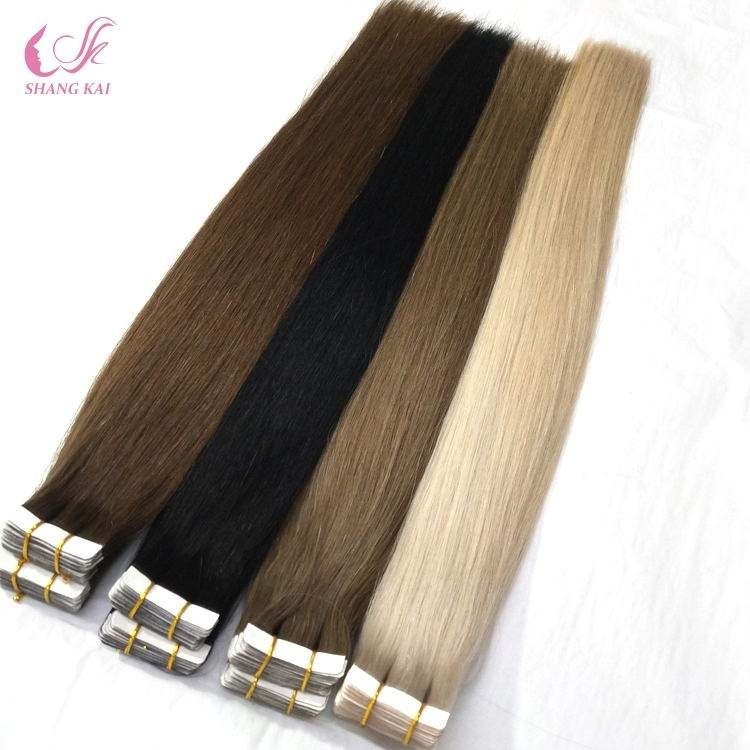 Grade 12A Best Quality Cambodian Wavy Tape Ins Hair Extensions 100% Raw Human Hair 40Pieces/100g Tape In Hair