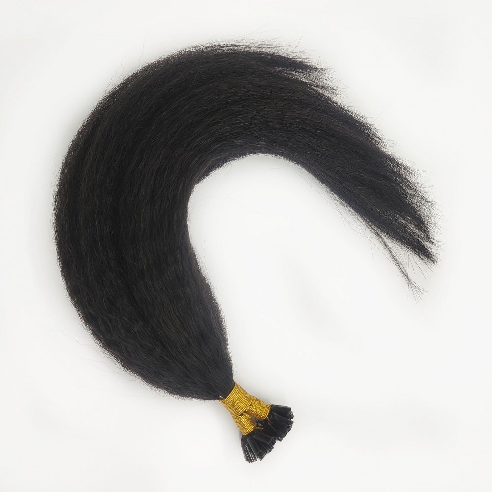 Best Quality Natural Double Drawn Raw Virgin Remy Kinky Straight Keratin Nail U Tip Human Hair Extension