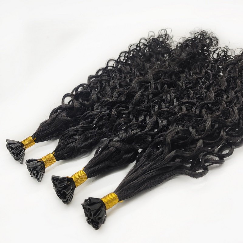 Best Quality Natural Double Drawn Raw Virgin Remy Kinky Straight Keratin Nail U Tip Human Hair Extension