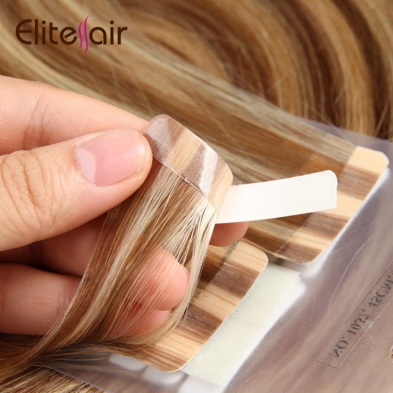 RTS 12''-24'' Mini Tape In Human Hair Extensions Straight Seamless Invisible Natural Machine Made Remy Adhesive Extension