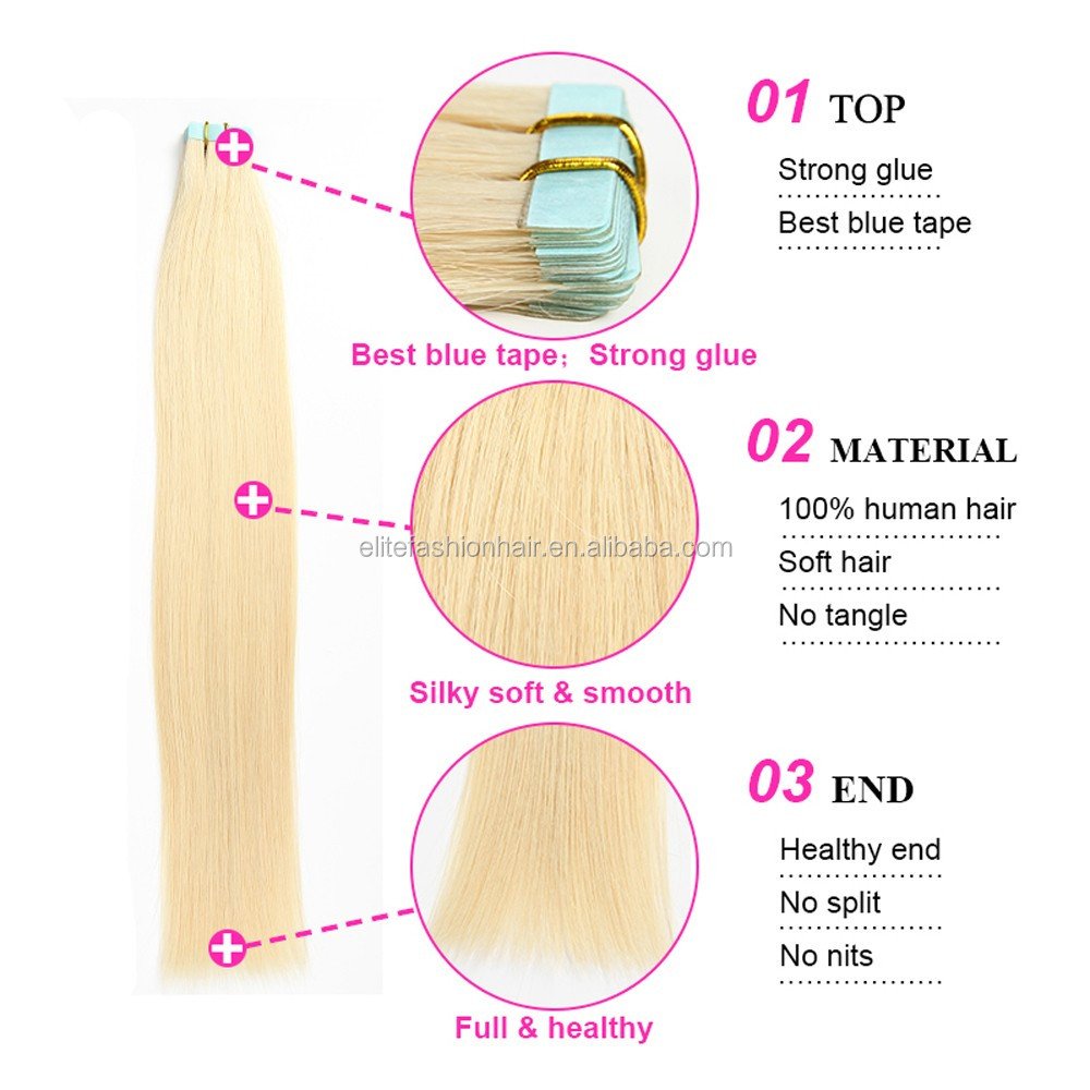 RTS 12''-24'' Mini Tape In Human Hair Extensions Straight Seamless Invisible Natural Machine Made Remy Adhesive Extension