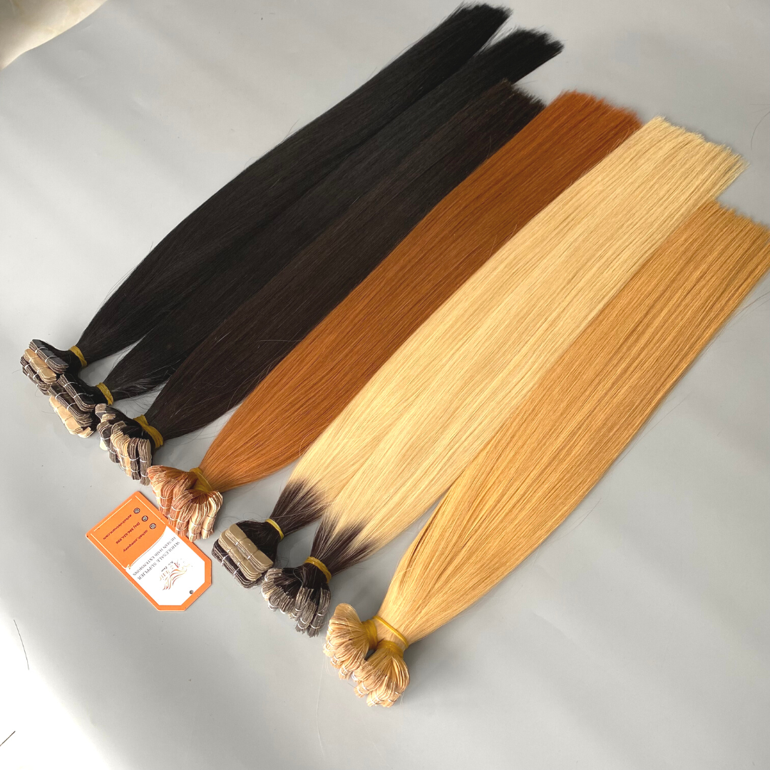 Wholesale Raw Tape In Hair Extensions Remy Double Drawn 100% Russian Human Tape In Hair Vietnamese Raw