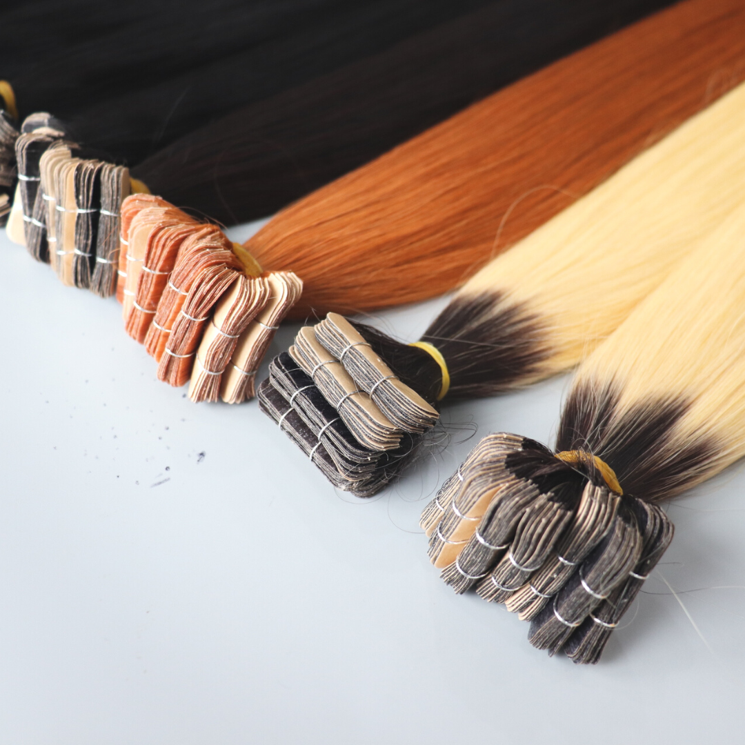 Wholesale Raw Tape In Hair Extensions Remy Double Drawn 100% Russian Human Tape In Hair Vietnamese Raw