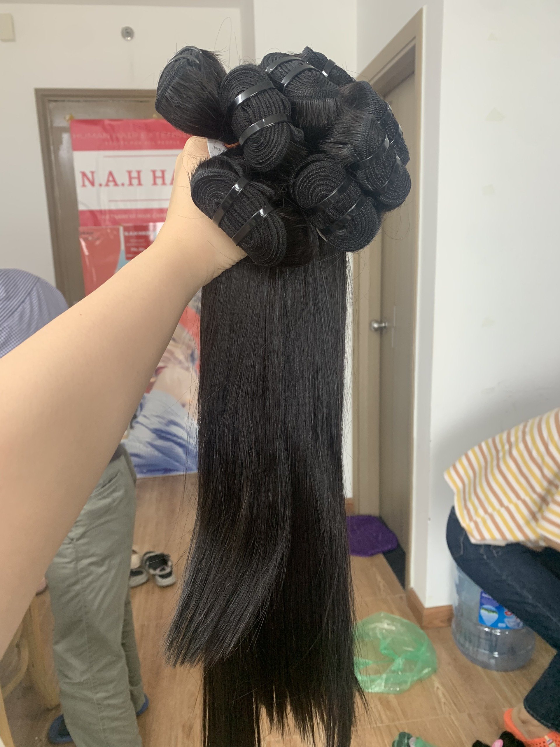Wholesale Raw 40 Inch Bone Straight Human Hair Bundle, Raw Vietnamese Hair Vendors, Natural Raw Premium Human Hair Extension