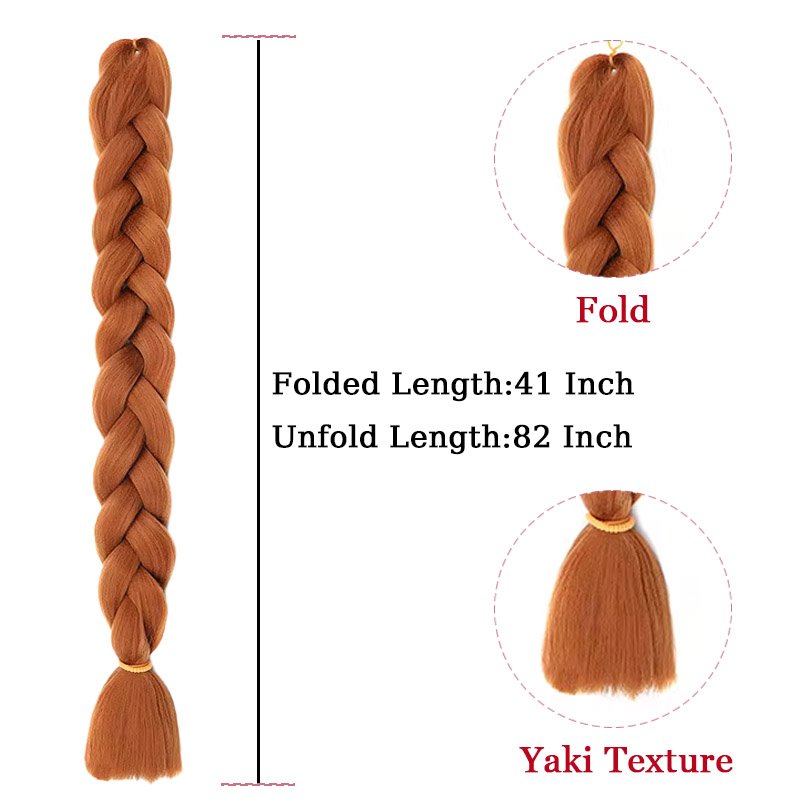 Wholesale Yaki Jumbo Braiding Hair 82'' 165g African Crochet Braids Easy Stretched Synthetic Hair Heat Resistant hair extension