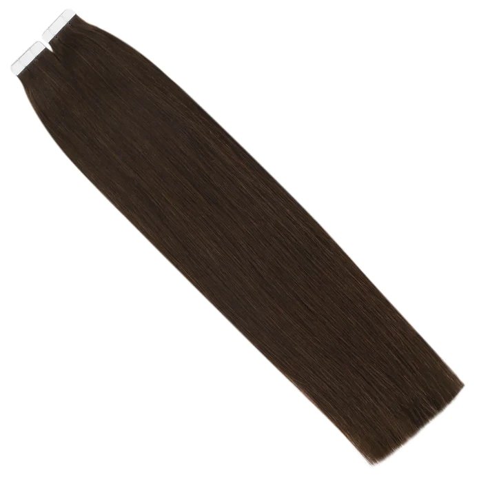 Wholesale 12A Virgin Hair Natural Brown Color European Cabello Humano Natural Invisible Tape In Human Hair Extensions