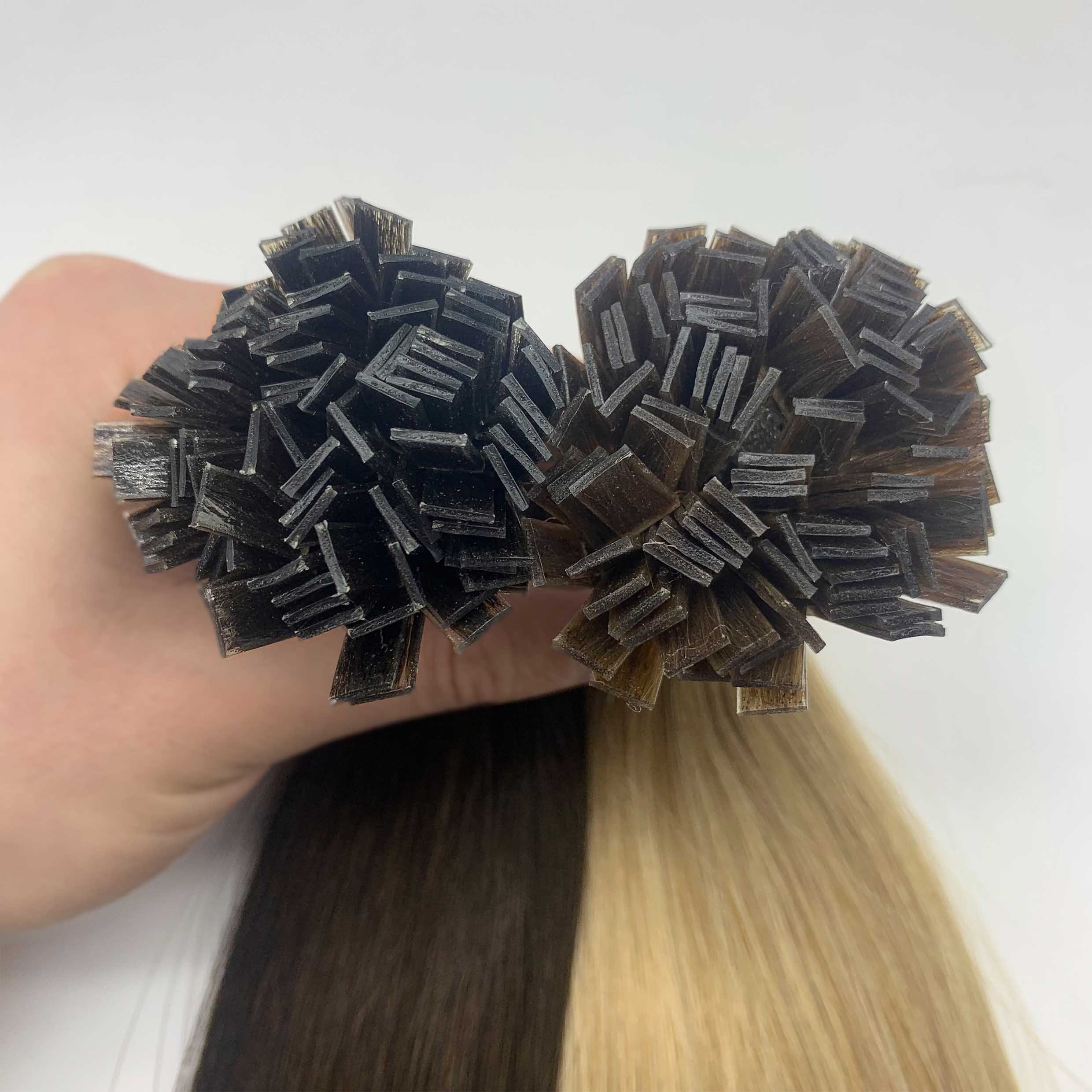 Fasimei Wholesale Price Raw Cuticle Aligned Hair Product Flat Tip Keratin Extensions Flat Tip Human Hair Extensions Russian Hair
