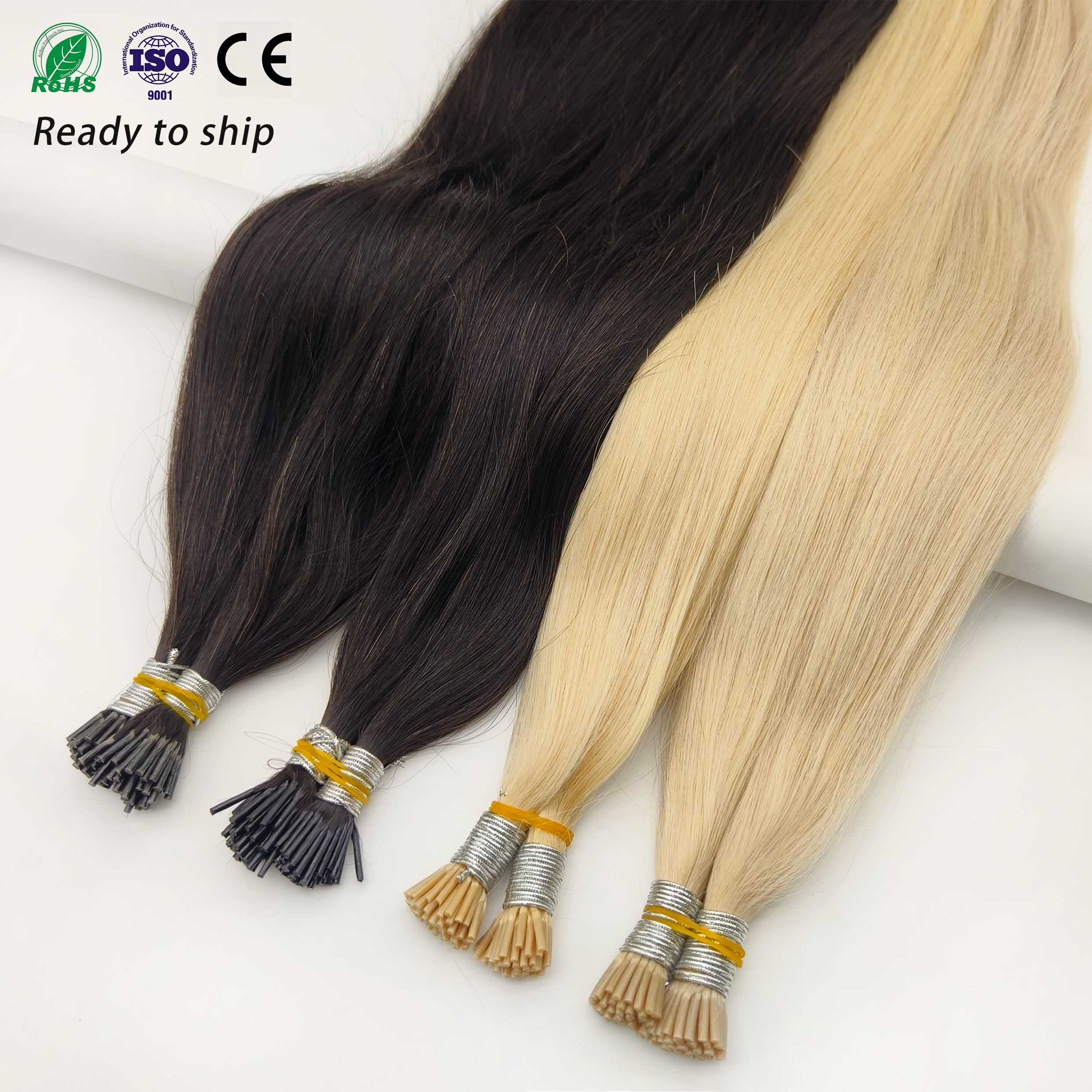 Fasimei 100% Remy Hair I V U Flat Tip Double Drawn High Quality Human Hair Extensions