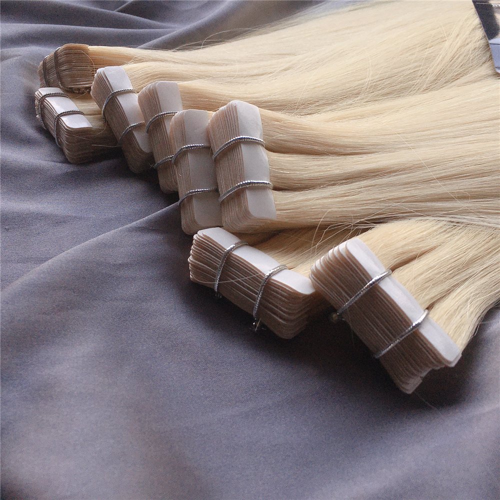 Ruikang Hair Double Drawn Invisible Remy Skin Weft Seamless Remi Russian Extensions Indian Tape In Human Hair Extension