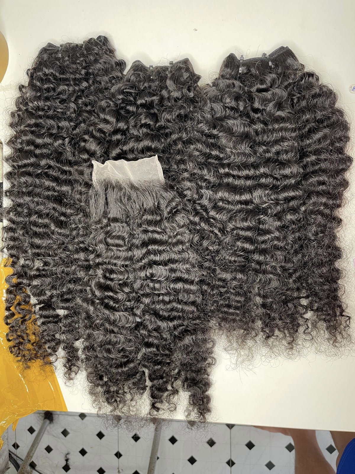 Customer Order Sample 12A Grade Burmese Curly Raw Virgin Cuticle Aligned Vietnamese Human Hair Extensions, no synthetic hair