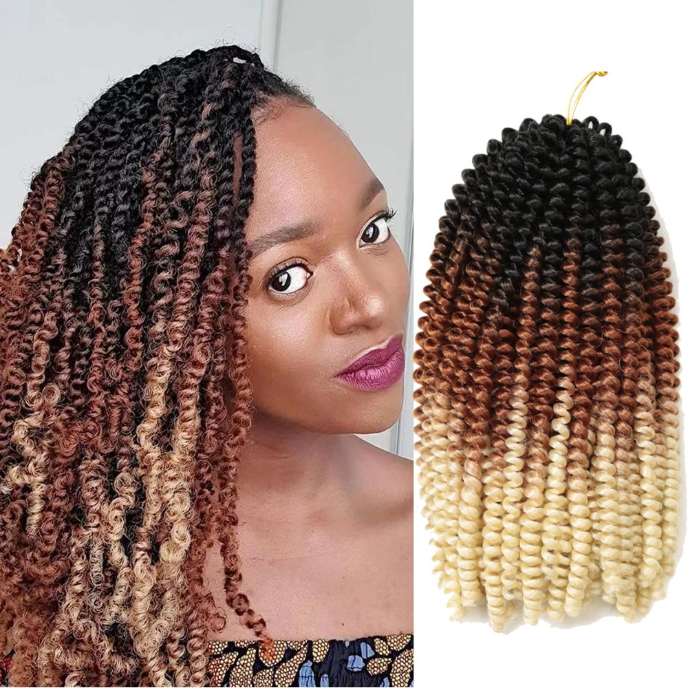 attachment for Black woman 8inch 12inch afro kinki curly spring twist hair braiding crochet hair
