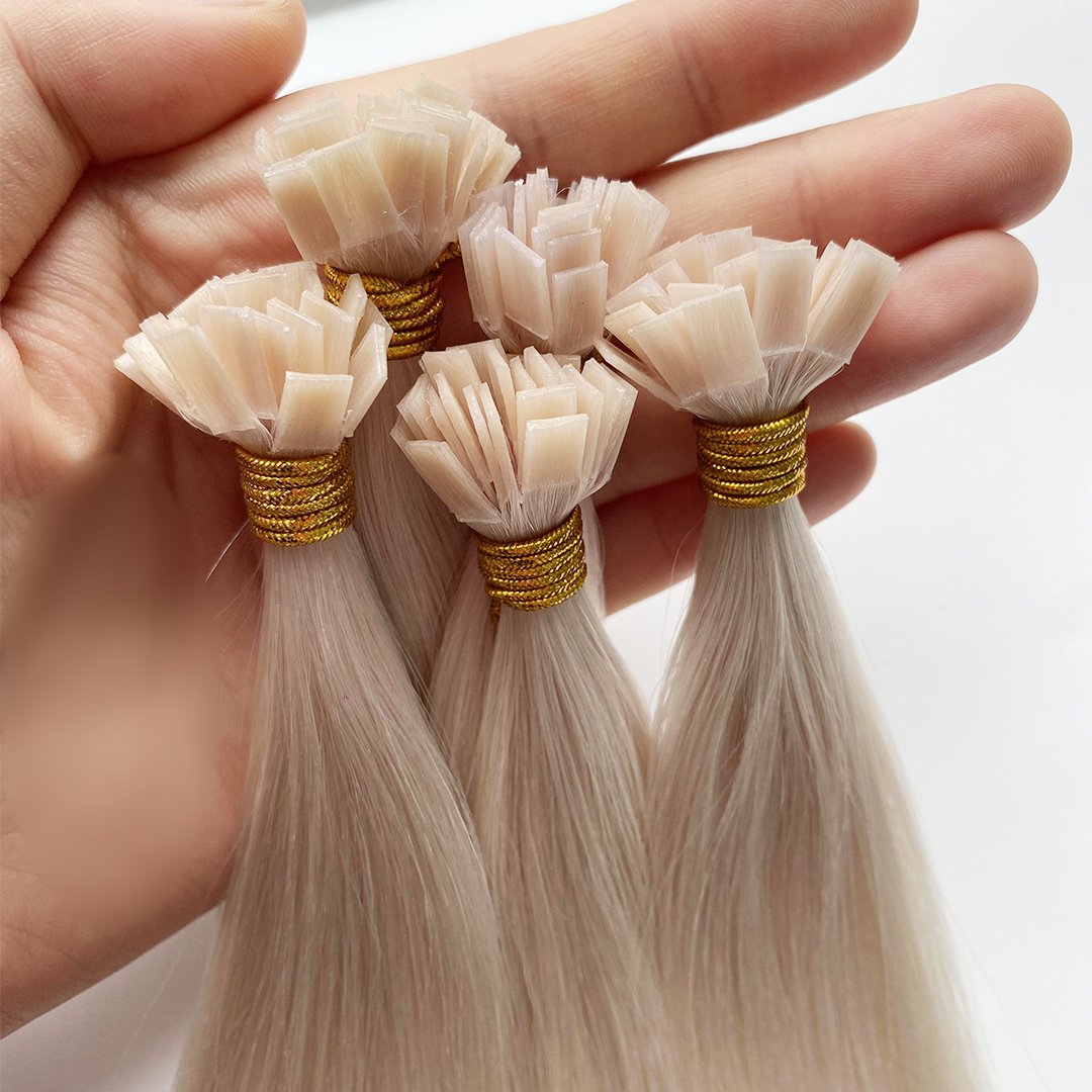 Wholesale Double Drawn Virgin Cuticle K-Tip Human Hair Flat Tip Hair Extension