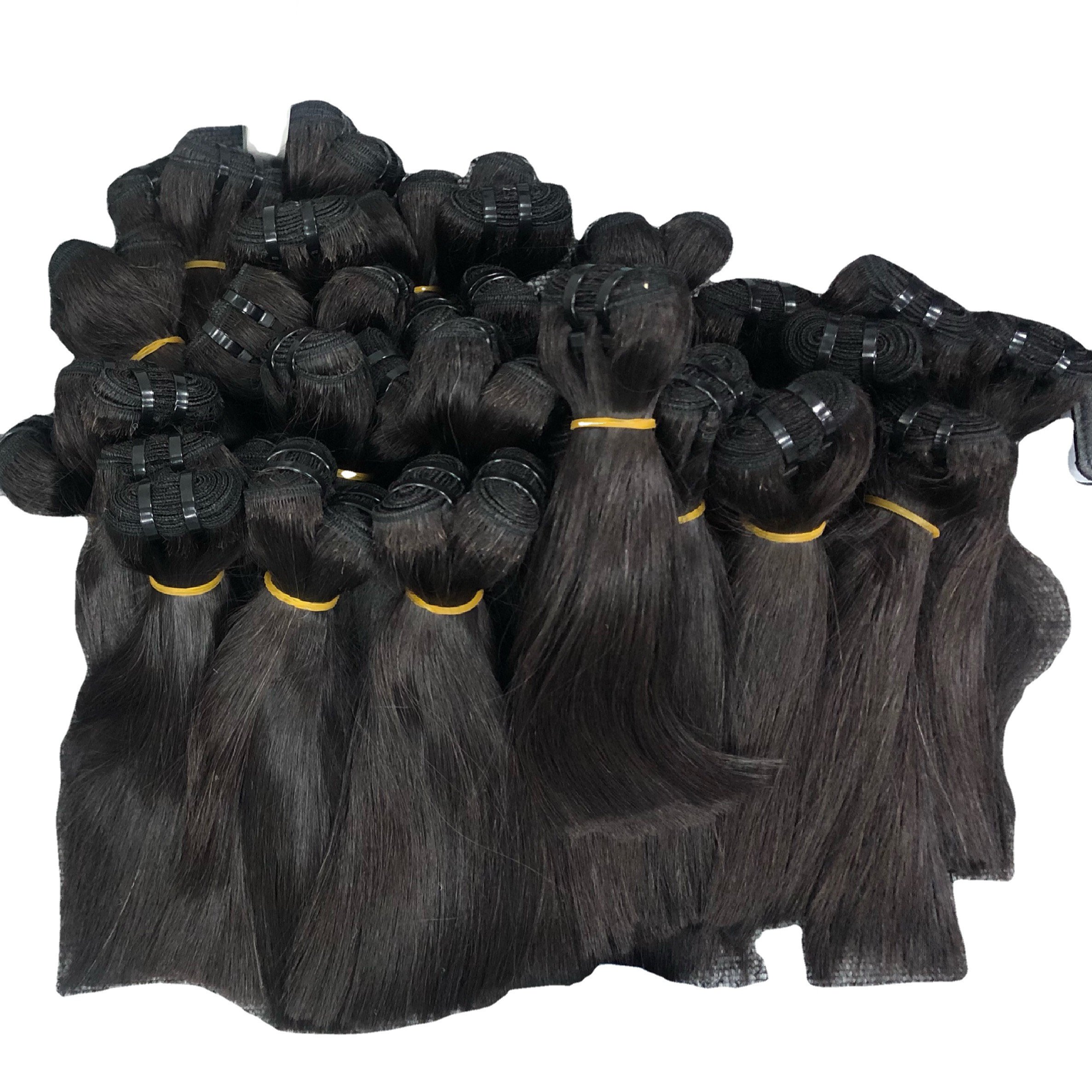Wholesale Virgin Super Double Drawn Full Hair Bone Straight Raw Unprocessed Cuticle Aligned Human Hair Extension