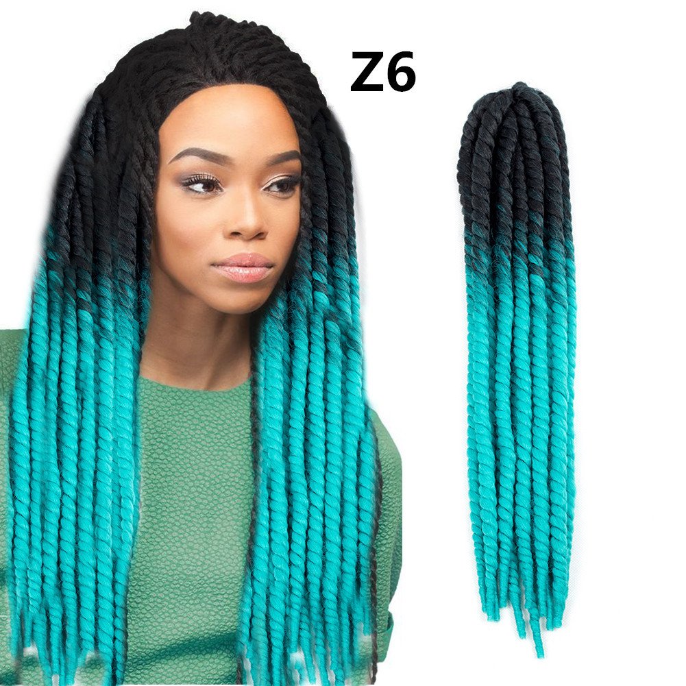 24 inch Dreadlock Extensions Ombre Black and Purple 20pcs Synthetic Dreads Reggae Handmade Braiding Hair with Dreads Cov