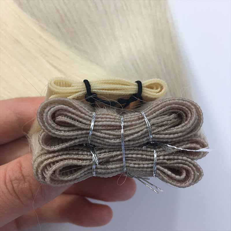 Top quality tight and thin Genius Hair Weft 100% Russian human hair extensions