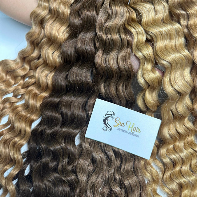 Wholesale Hot Trending Deep Curly With Many Colors Virgin Unprocessed Cuticle Aligned Bulk Hair 100% Real Human Hair Extensions