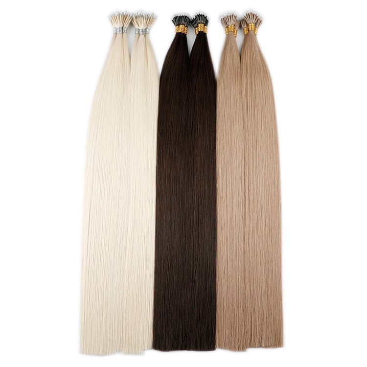 Finest Quality 100% Real Human Hair Colour Ring Brown Nano Bead Hair Extension Loop Nano Rings European Nano Tip Hair Extension