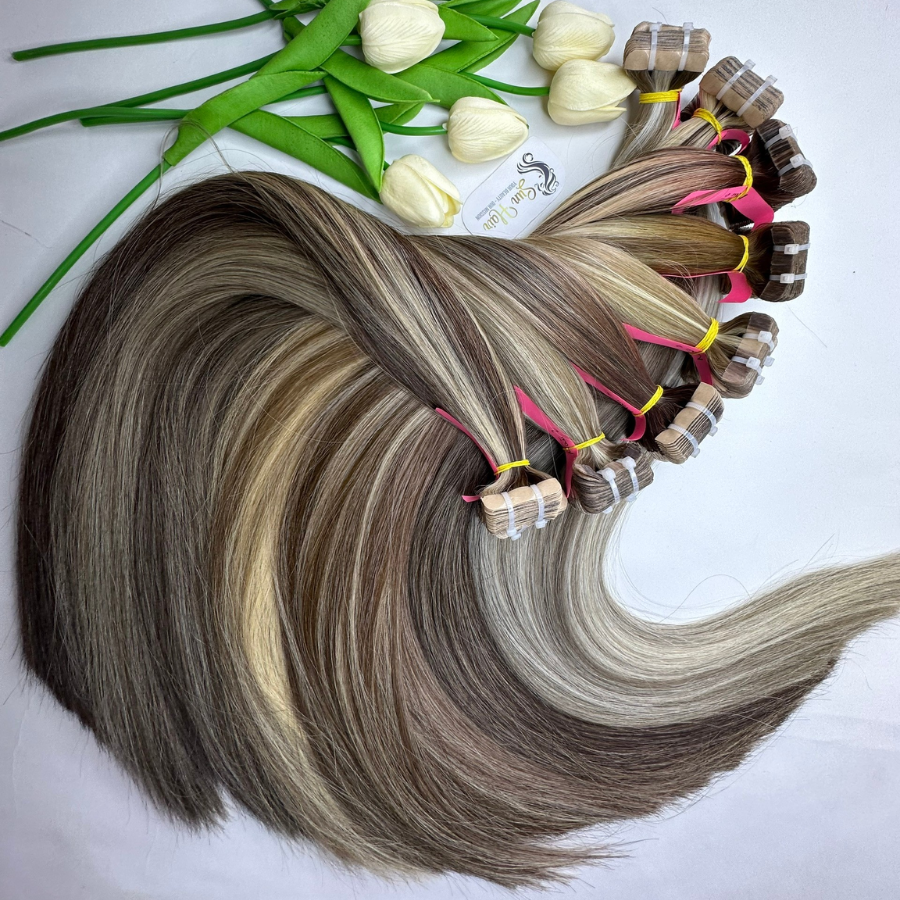 Hot Products Quality 100% Remy Vietnamese Hair Extensions Normal Tape In Many Light Colors SDD Straight Good Price By Sun Hair