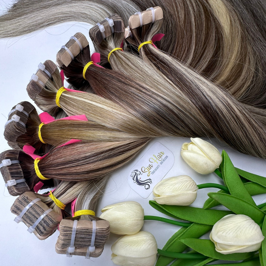 Hot Products Quality 100% Remy Vietnamese Hair Extensions Normal Tape In Many Light Colors SDD Straight Good Price By Sun Hair