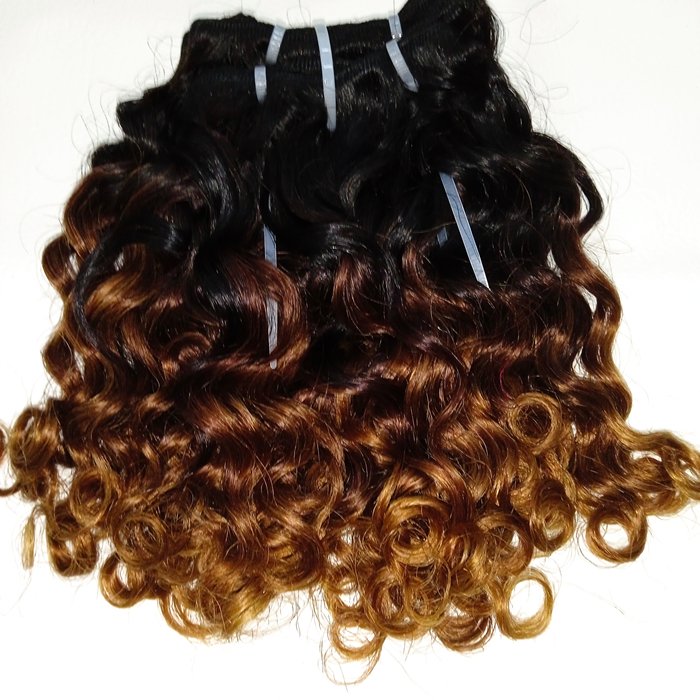  cheap afro curly brazilian hair 20 bundles African women popular ombre color remy human hair weave extension