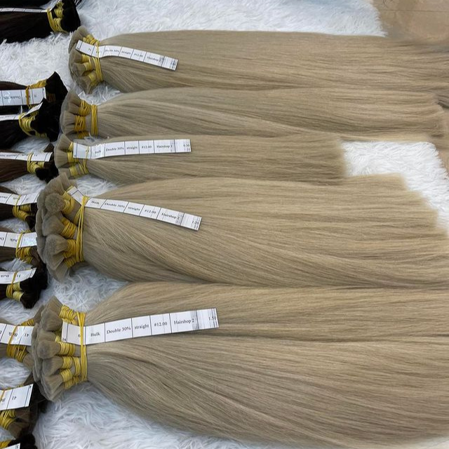 Best Quality Super Double Drawn Bone Straight Weft Natural Black Raw Vietnamese Human Hair Extensions
