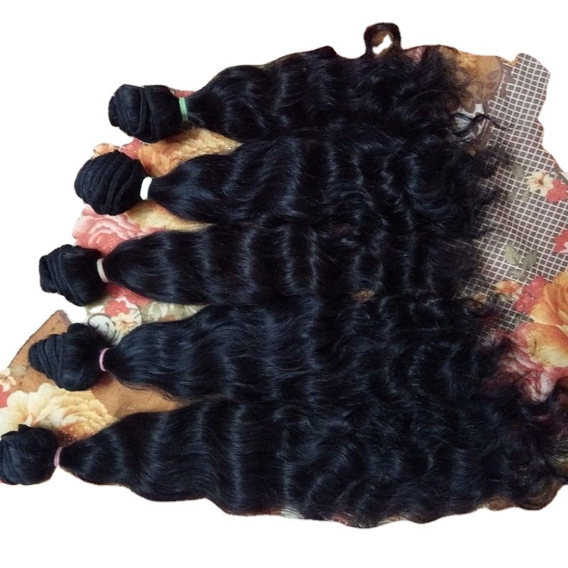 Raw vigin silky natural indian curly human hair extension , non shedding , non tangling , one donor wefted curly hair extension