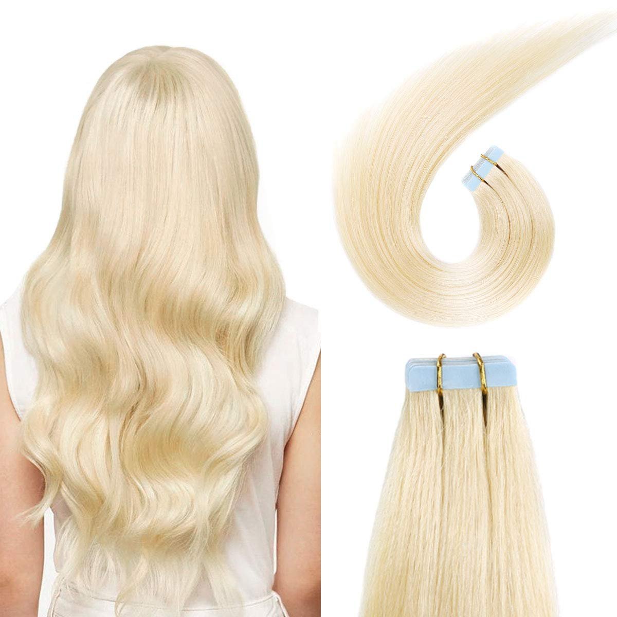 Remy Tape Hair Extension skin weft Tape in Human hair extensions 100% human hair