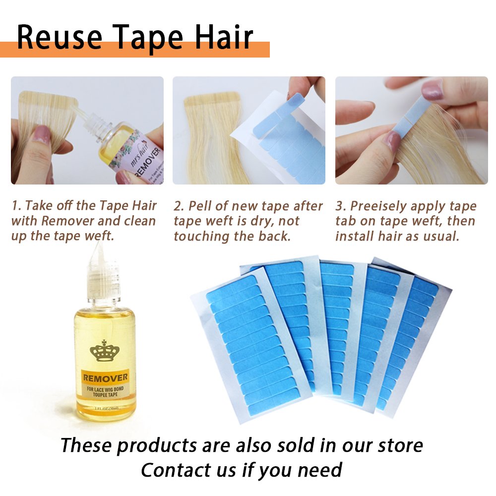 Remy Tape Hair Extension skin weft Tape in Human hair extensions 100% human hair