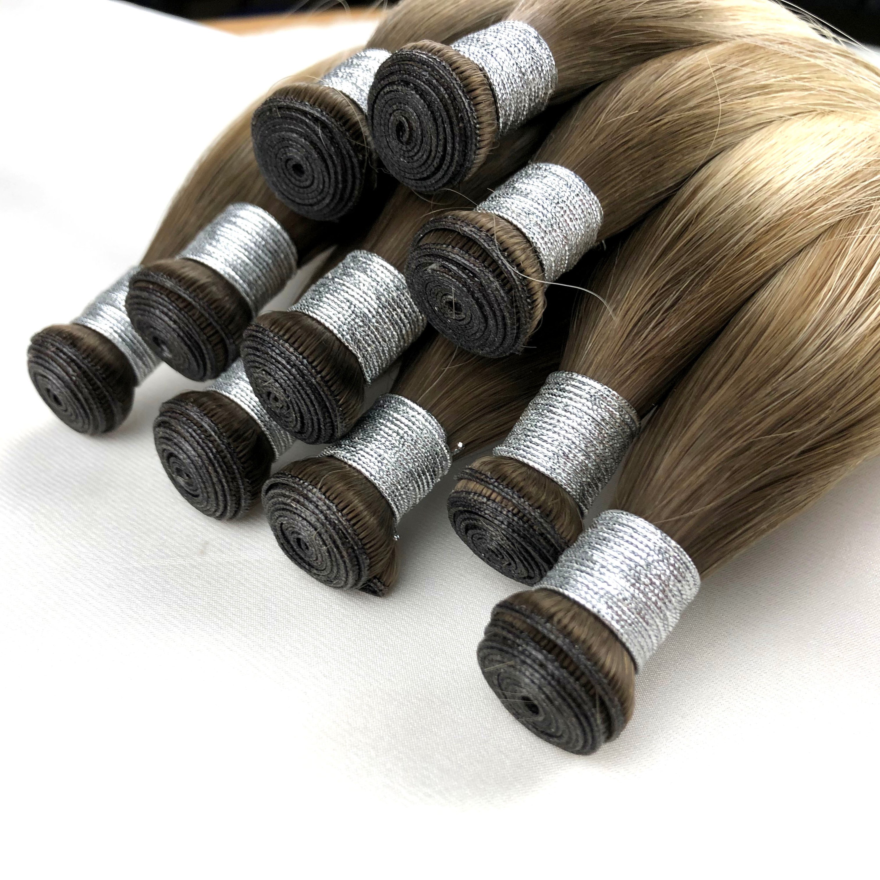 Ruikang Genius Weft Factory Price Virgin 100%Human Hair Double Drawn Russian Hair Extensions