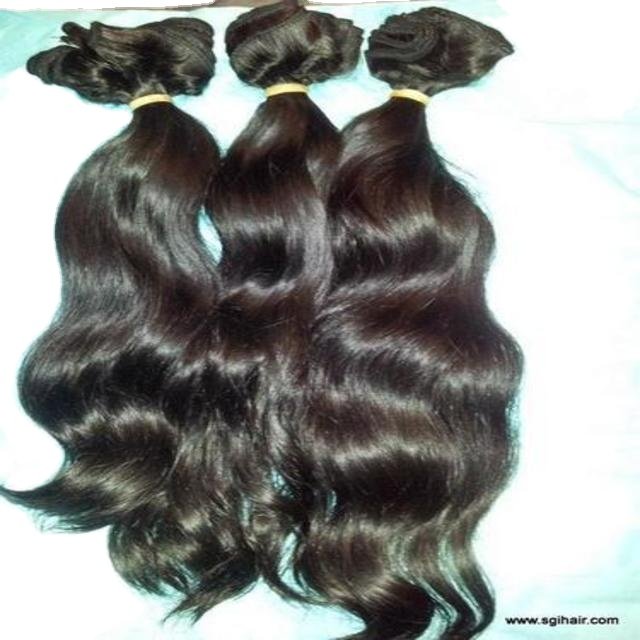 Machine wefts natural unprocessed hair extensions with human hair lace closures with best prices and free fedex shipping