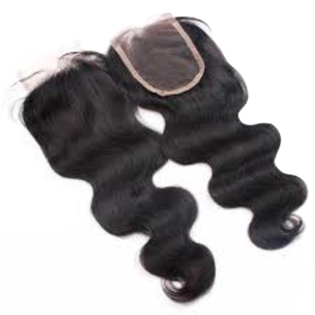 Machine wefts natural unprocessed hair extensions with human hair lace closures with best prices and free fedex shipping
