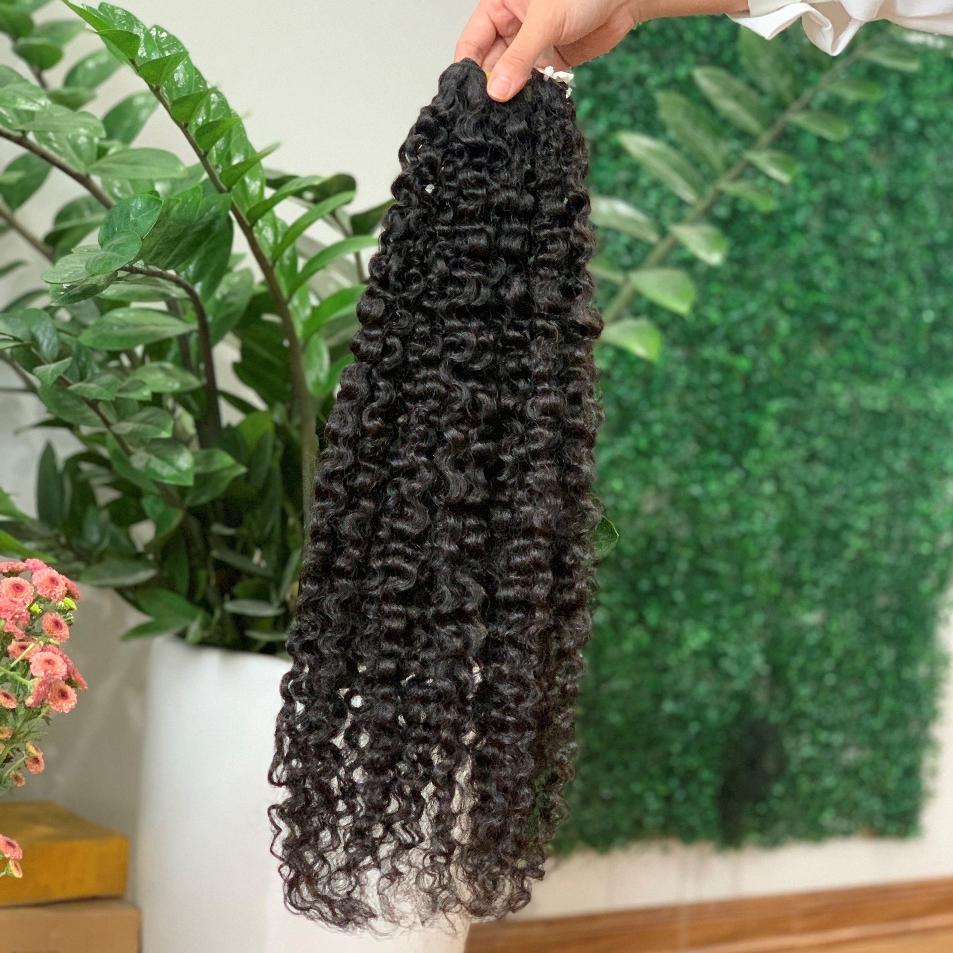 ADY Hair Wholesale Burmese Curly Natural Color 100% Human Hair Vietnam Hair Extensions Genius Weft