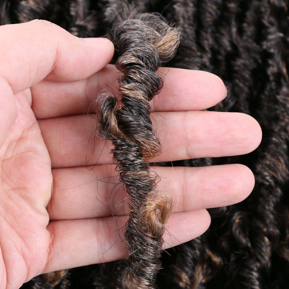 wholesale Butterfly Locs Crochet Hair 14 Inch Light Weight Butterfly Faux Locs Crochet Hair Black Distressed Butterfly Locs