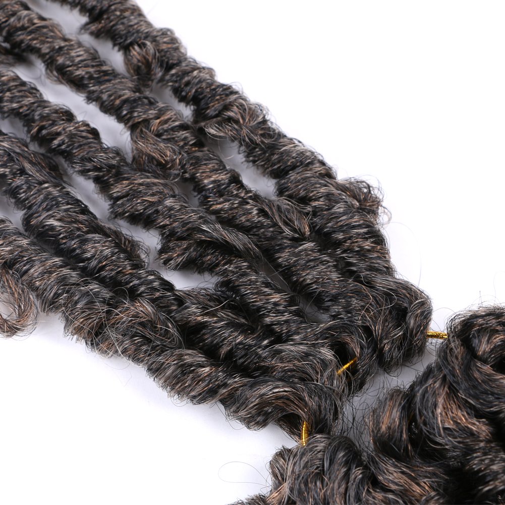 wholesale Butterfly Locs Crochet Hair 14 Inch Light Weight Butterfly Faux Locs Crochet Hair Black Distressed Butterfly Locs