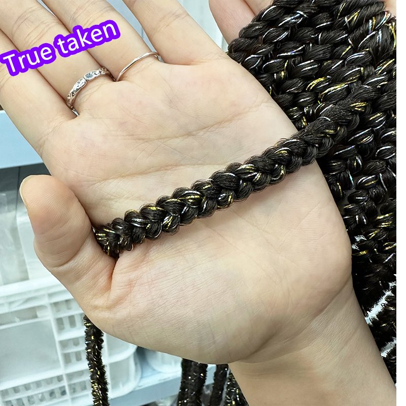 girls mermaid braided tinsel ponytail synthetic hair rainbow tinsel braided ponytail hair extension mix tinsel