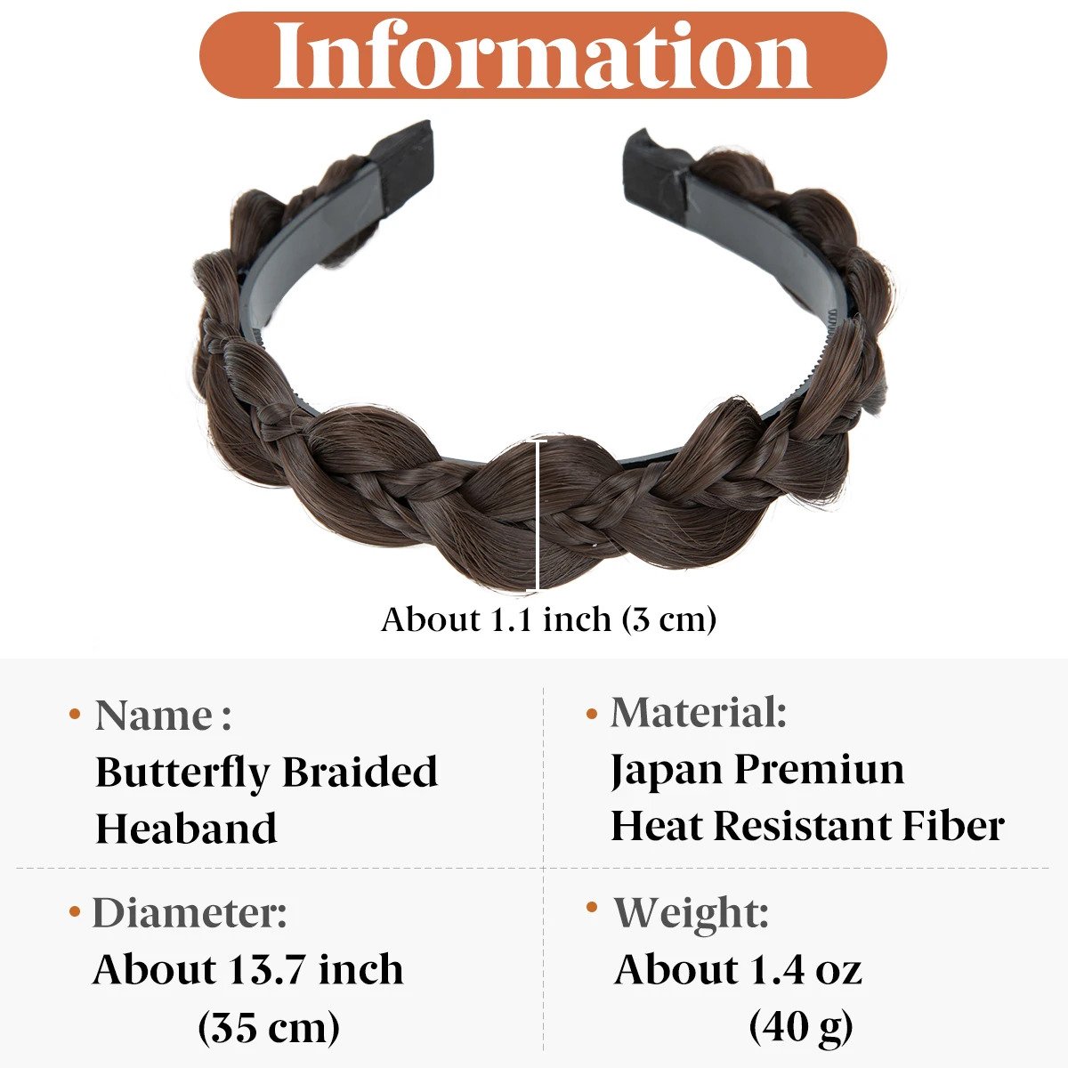 Wig Braided Wide Brimmed Head Band Stylish Non Slip Hair Hoop DIY Hair Styling Accessories For Women And Daily Use