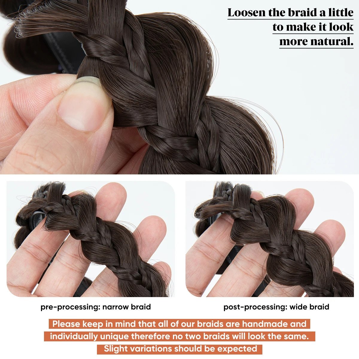 Wig Braided Wide Brimmed Head Band Stylish Non Slip Hair Hoop DIY Hair Styling Accessories For Women And Daily Use