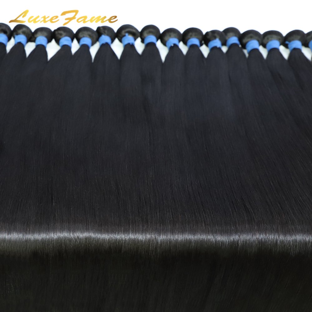 Double Draw Hair Extensions Weft,Bone Straight Human Hair Extension,100% Human Hair for Black Women
