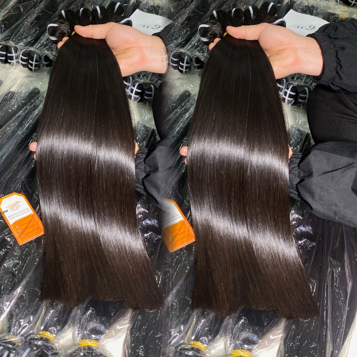 Wholesale Super Silky Smooth Weft Hair Extensions Double Drawn 100% Vietnamese Human Hair Bundles With Whosale Price