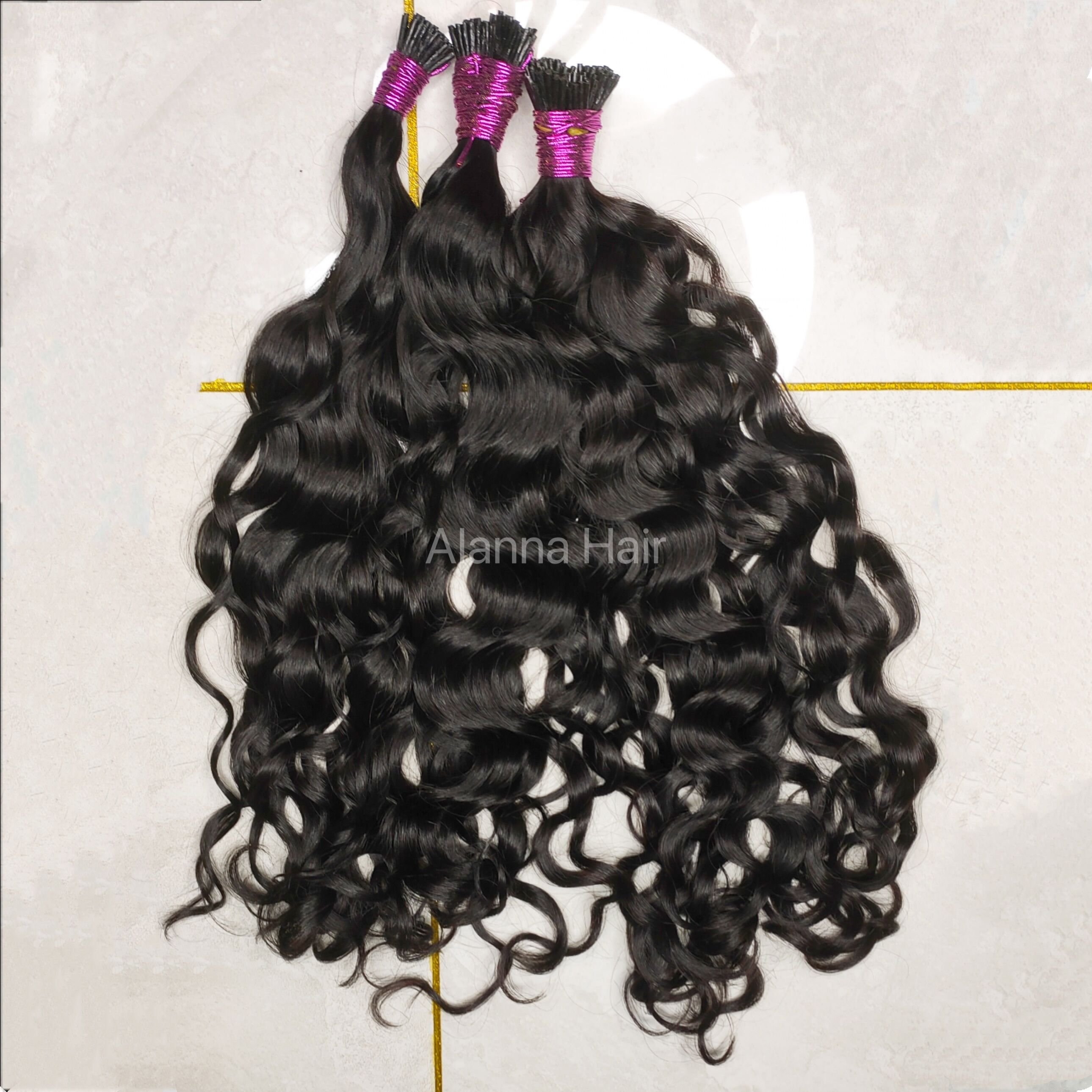 New Arrival I Tip Human Hair Extensions 100% Raw Cambodian Cuticle Aligned Virgin Hair Double Drawn Human Hair